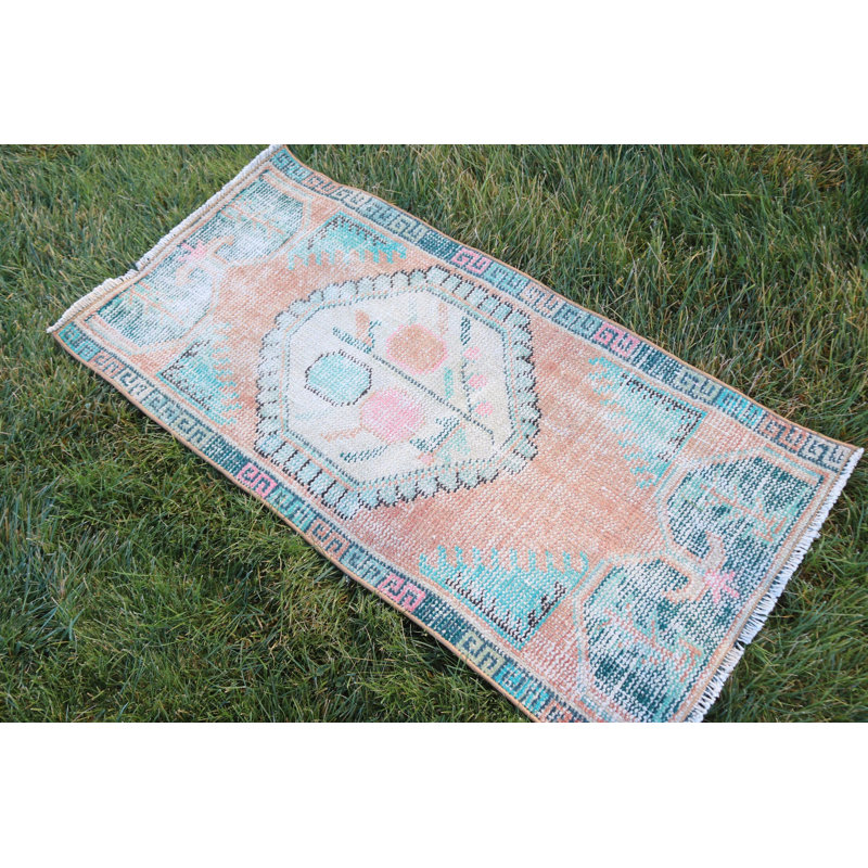 Vintage Handmade Turkish Oushak Rug in Vibrant Colors Ideal for Living Room Decor