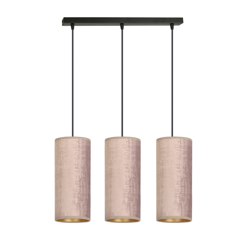 Ealidh 3 - Light Steel Kitchen Island Pendant, Pink