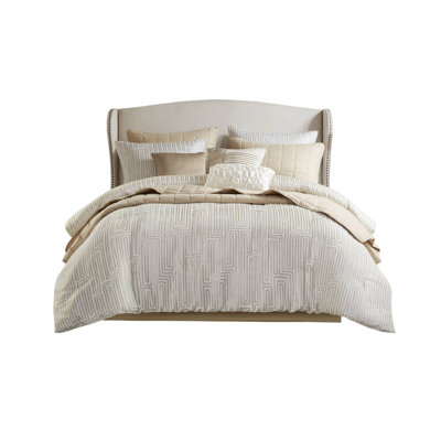Luxury Jacquard King Bedding Sets, Polyester Elegance, All-season Use