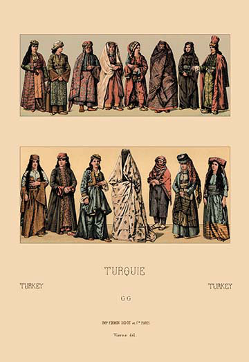 « traditionnel turc » par auguste racinet, impression