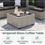 Ensemble de canapé modulaire d'extérieur en osier 8 pièces avec coussins confortables-118130923