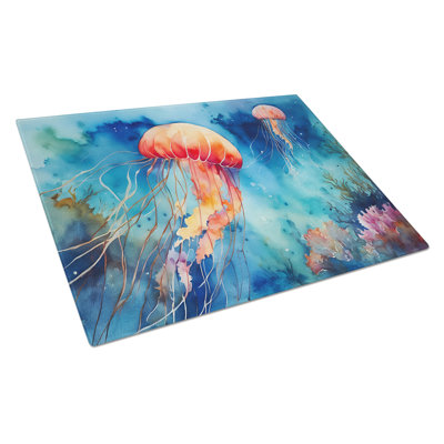 Jellyfish Glass Cutting Board Large