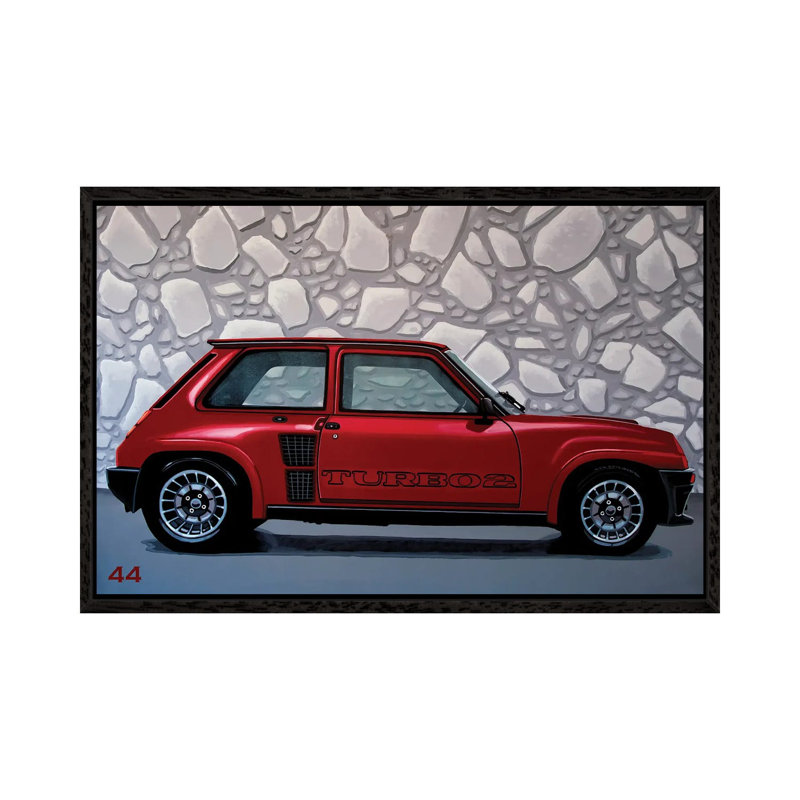 Renault 5 Turbo 1980 by Paul Meijering - Floater Frame Print on Canvas