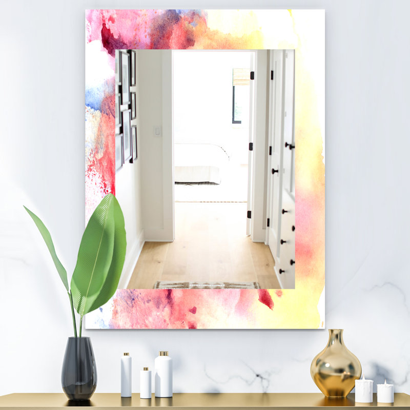 Miroir mural abstract, H 39,4 po x l 29,5 po