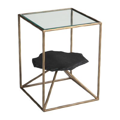 Modern Side Tables Accent Tables Living Room Furniture Glass Top Small End Tables Contemporary