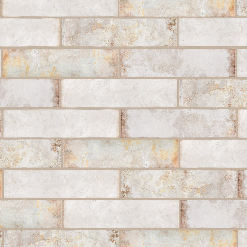 Biarritz 3" x 12" Ceramic Brick Look Subway Wall Tile, Beige