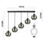 Vard 5 - Light Matte Black Kitchen Island Pendant-953316914