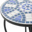 Superbe table d'appoint d'extérieur avec céramique: carreaux de céramique bleus et blancs