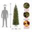 The Holiday Aisle® Kingswood Fir Pencil Tree with Multicolor Lights-945852574