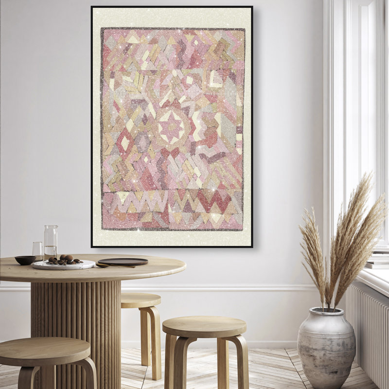Tapestry Boehme Print by Oliver Gal, 46"H x 31"W, Black Floater Frame