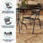 Chrisoula Modern Aluminum Slat Back Stacking Patio Chairs-986429785