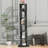 6-Tier Rotating Bookshelf, Floor Rack With Acrylic Plate And Anti-Toppling Base