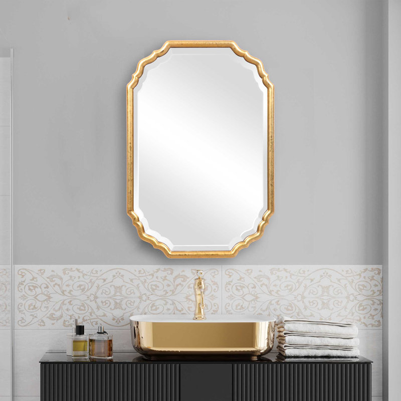 Miroir biseauté pleine grandeur traditionnel Everly, H 32 po x l 22 po