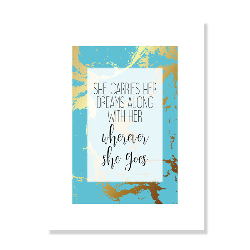 «Whereever she goes», art encadré, H 16 po x l 12 po x P 1 po, Papier