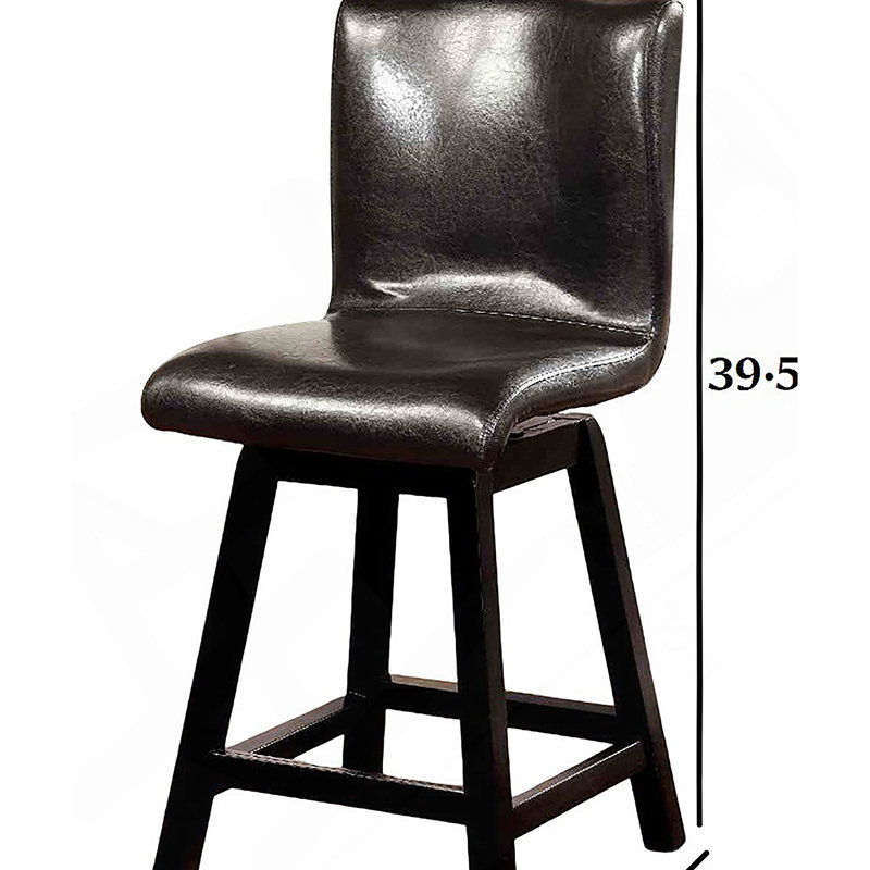 Chaise de salle à manger à hauteur de comptoir en similicuir de 2 po