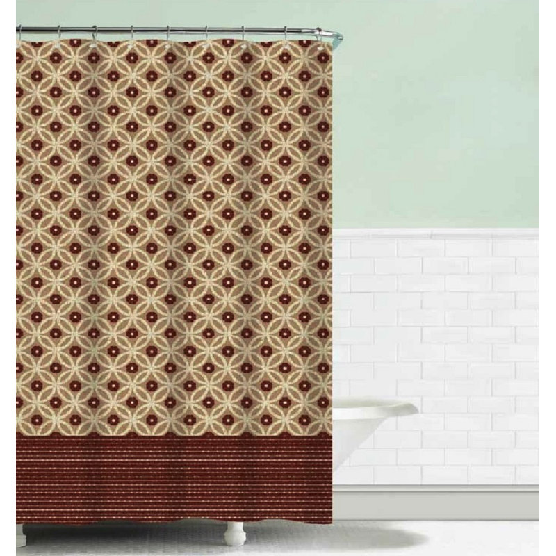 Rideau de douche simple à motif géométrique