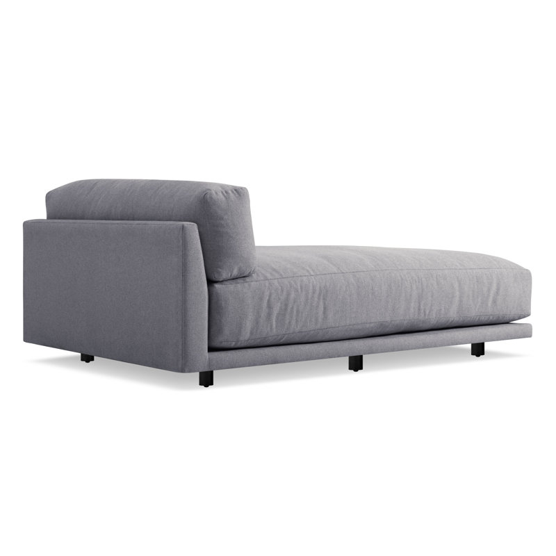Sunday Chaise Lounge, Right Hand Facing, Kelso Charcoal 100% Polyester