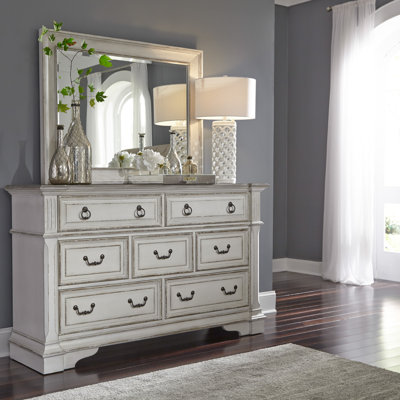Commode double 7 tiroirs avec miroir Exmouth