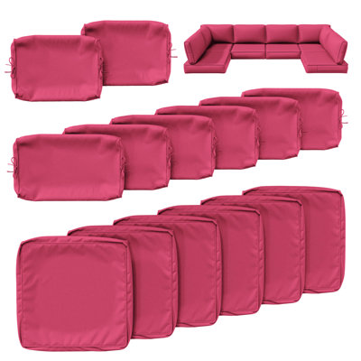 14-Piece Outdoor Seating Group Cushion Cover, Only Covers