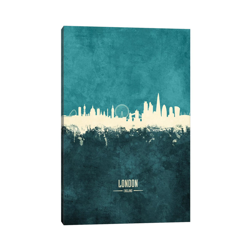 London England Skyline by Michael Tompsett - 1 Piece Wrapped Canvas Painting, 101.6 cm H x 66.04 cm W x 3.175 cm D