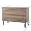 Commode cannelée 35 po Dumbo gris rustique (3 tiroirs)-78738186