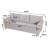 3-Seater Sofa With Wood Frame