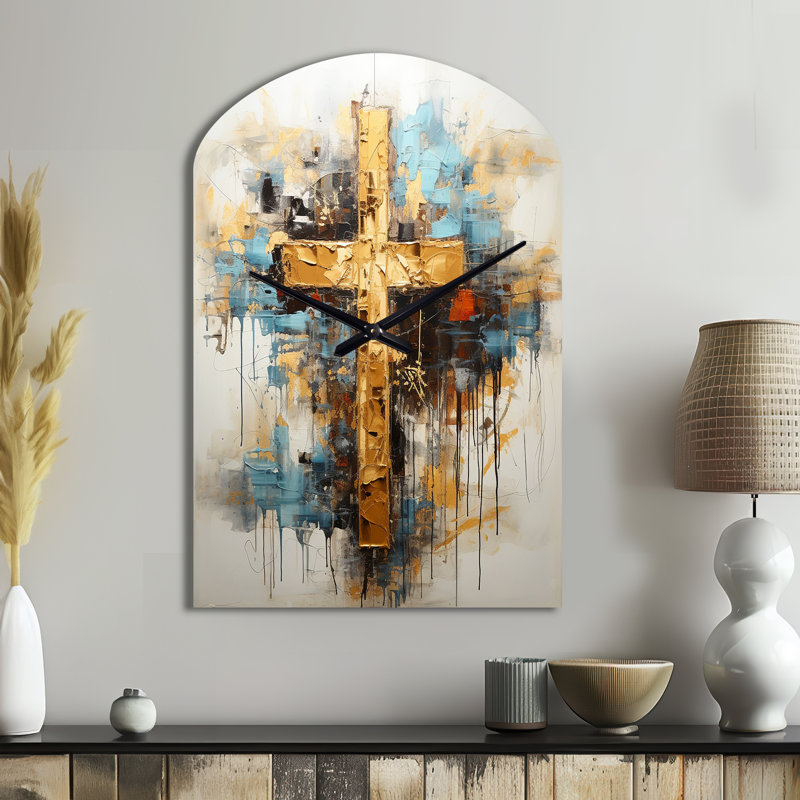Horloge murale en forme de croix Divine Love, Médium