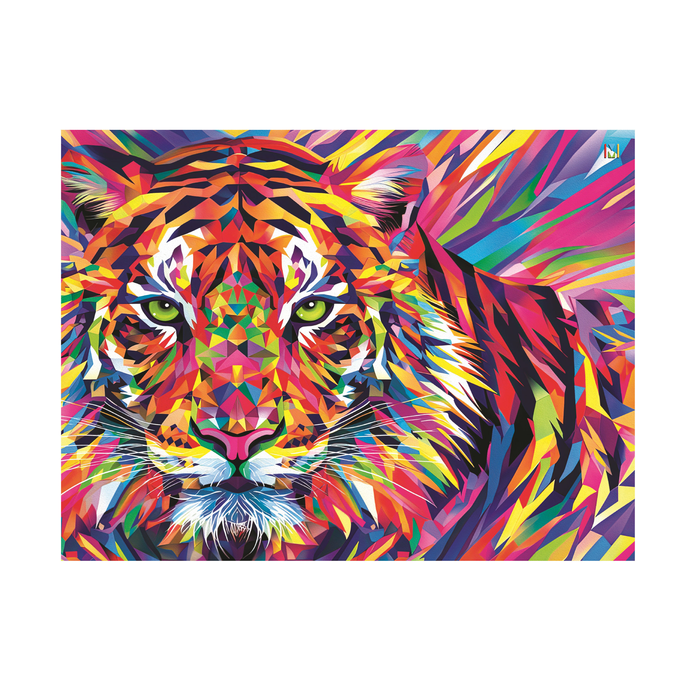 Ebern Designs Michael David Ward Tiger Color Scape Canvas Art | Wayfair