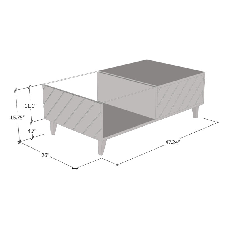 Single Coffee Table, Black