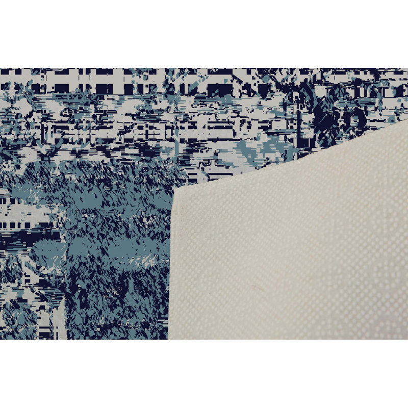 Elegant Hall Carpet, 3D Digital Print Design, 3.9 x 4.9 ft | 100% Polyester, Antibacterial, Non-Slip PVC Dot Underside, Pile Height: 0.04 in, Machine Washable, Perfect for Living Room & Entryway Decor