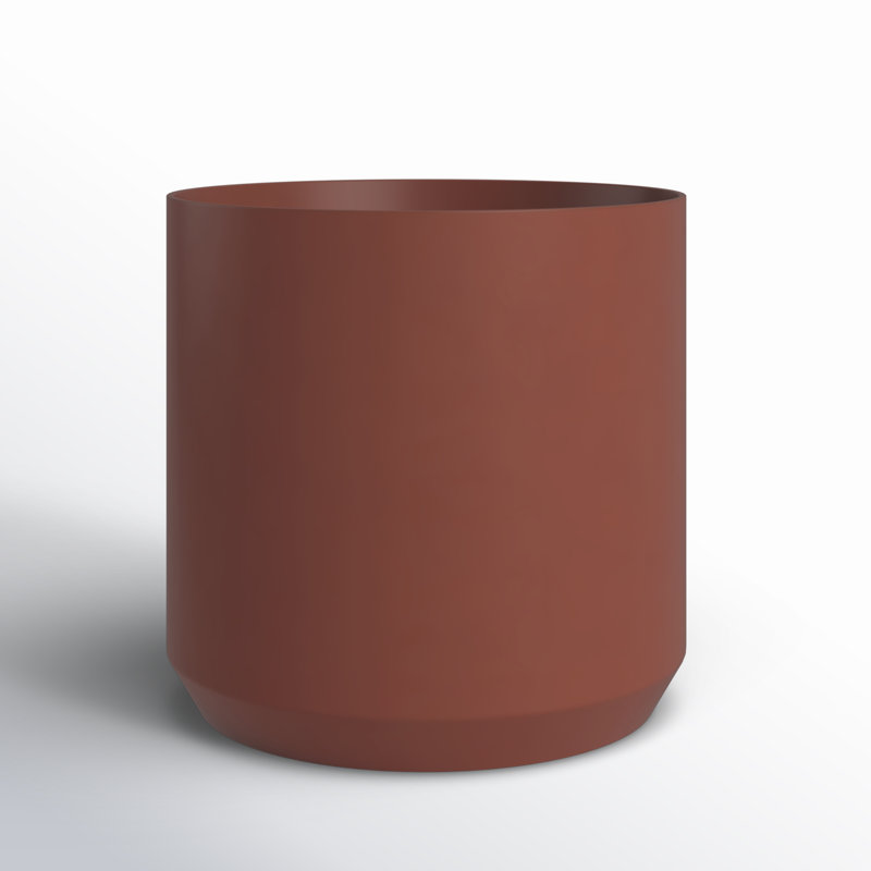 Parsons Handmade Ceramic Pot Planter, 9" H x 8.5" W x 8.5" D, Brown