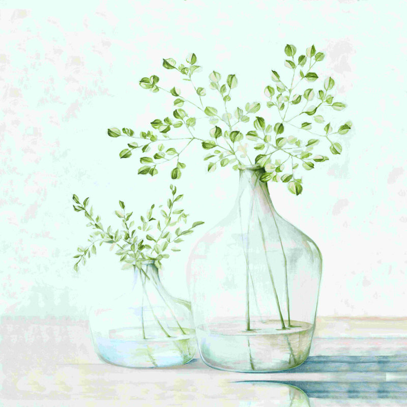 Vases avec impression sur toile tendue, H 36 po x l 36 po