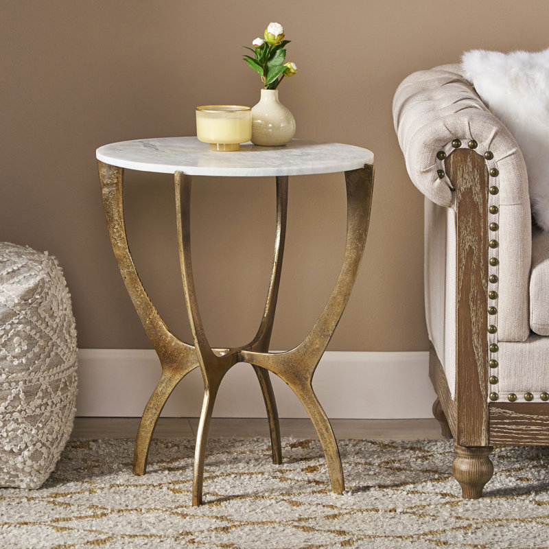 Marble Top End Table