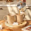 Ensemble de 6 tasses en grès, crème-1023882354