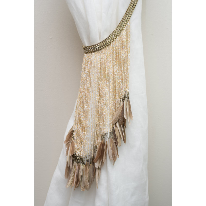 Pluma 28'' W Curtain Tieback, Natural