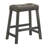 Set of 2 Rustic Counter Stools, 25-Inch Backless Wooden Farmhouse Barstools with Faux Leather Seat, Distressed Finish, Space-Saving Design