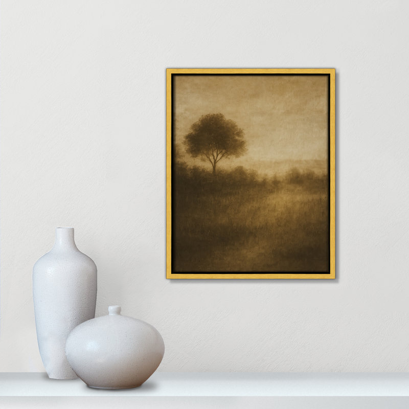 «Quiet Meadow I Print» par Fredrick Ashcroft, Toile avec cadre, L 12,5 po x H 15,5 po, Flotteur doré