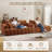 Boneless 108.5" Chenille Sectional Compression Sofa 2 Piece Boneless Modular Deep Seat Cloud Couch With Tufted Design & Chaise Set, No Assembly Required-1755454766