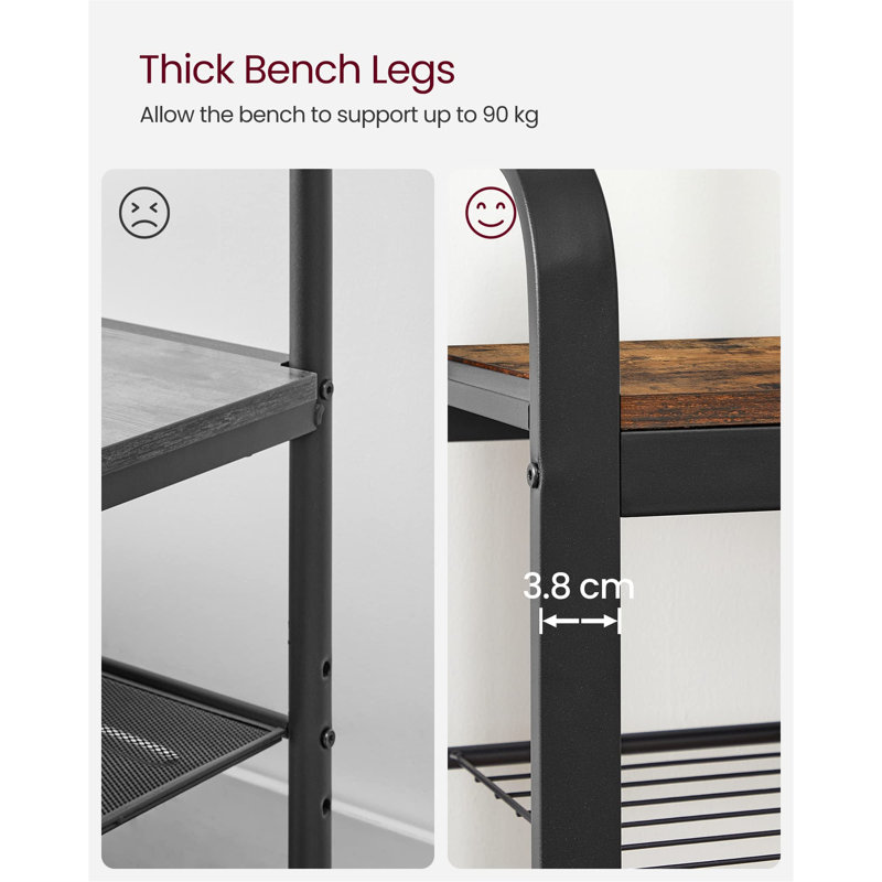 Armor Hall Tree 84cm Wide with Bench and Shoe Storage