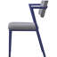 Chaise de bureau à dossier ouvert gris-bleu