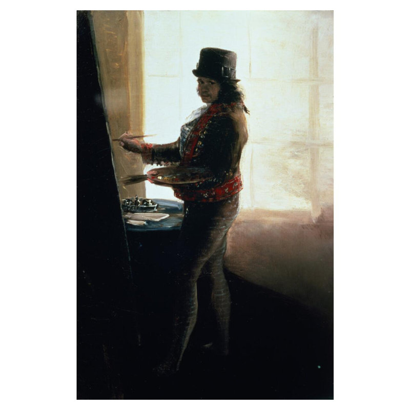 Autoportrait dans le studio par Francisco de Goya - Estampe numérique, H 40 po x l 32 po