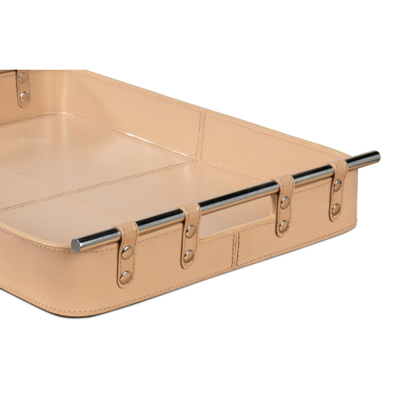 Shagreen Decorative Tray, Tan