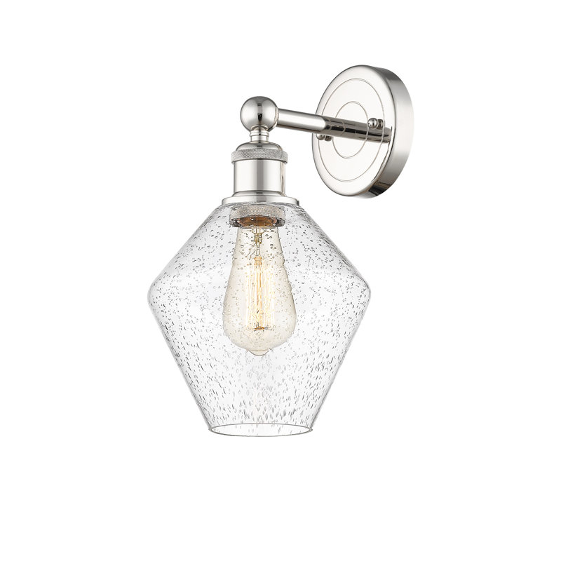 Amylea Steel Armed Sconce, Polished Nickel