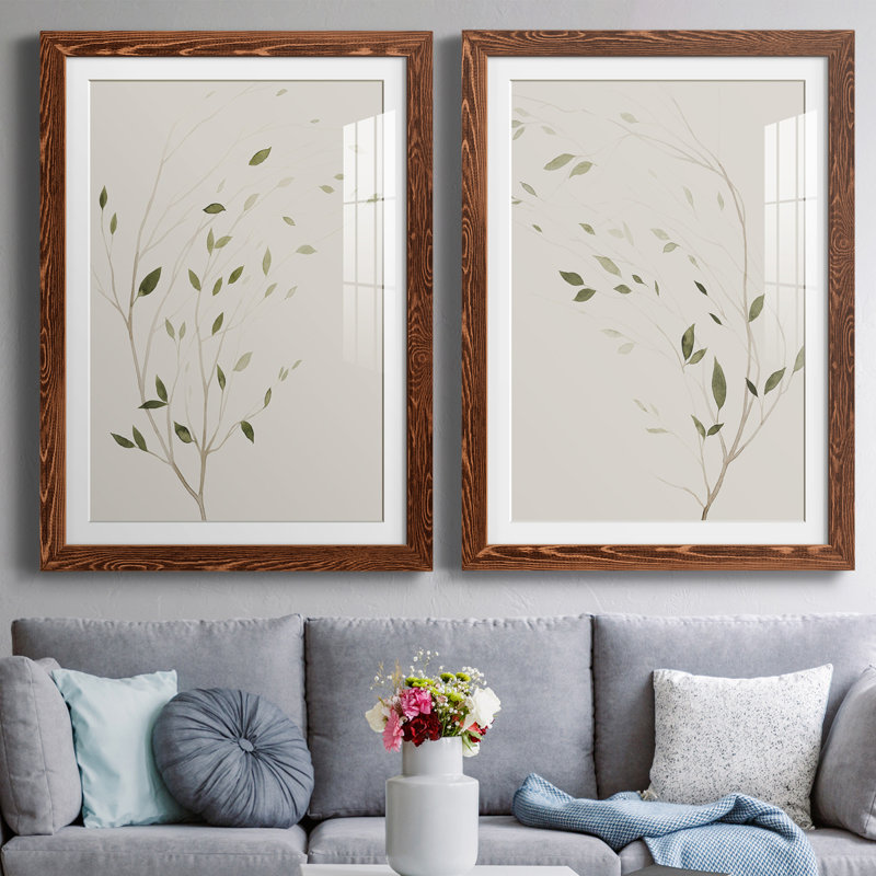 Wind's Whisper I - ensemble de 2 reproductions de cadres photo, Cadre en érable, H 24 po x l 36 po x P 1,5 po