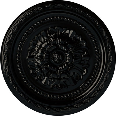Médaillon de plafond Endurathane Blackthorne, P 11 3/4 po x P 3 5/8 po x P 1 po (convient aux auvents jusqu'à 4 7/8 po), fini étain peint à la main
