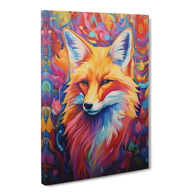 Fox Colour Field - Print, 50cm H x 35cm W x 3cm D