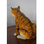 Statue de chat assis en bronze Zaiden - Taille: L 6 po x l 11 po x H 11 po.