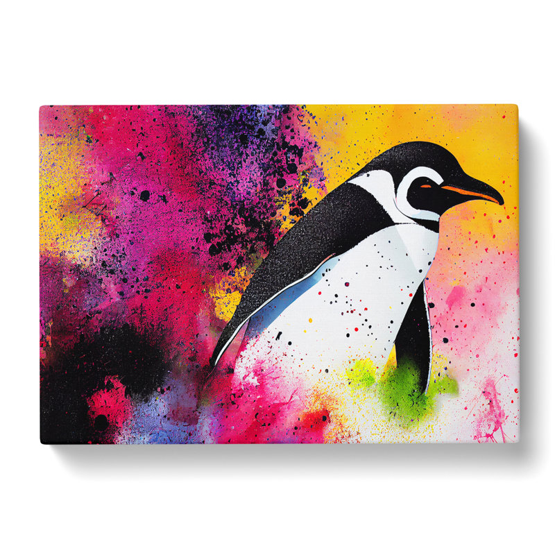 Penguin Splash Vol.1 Abstract - Wrapped Canvas, 35cm H x 50cm W x 3cm D