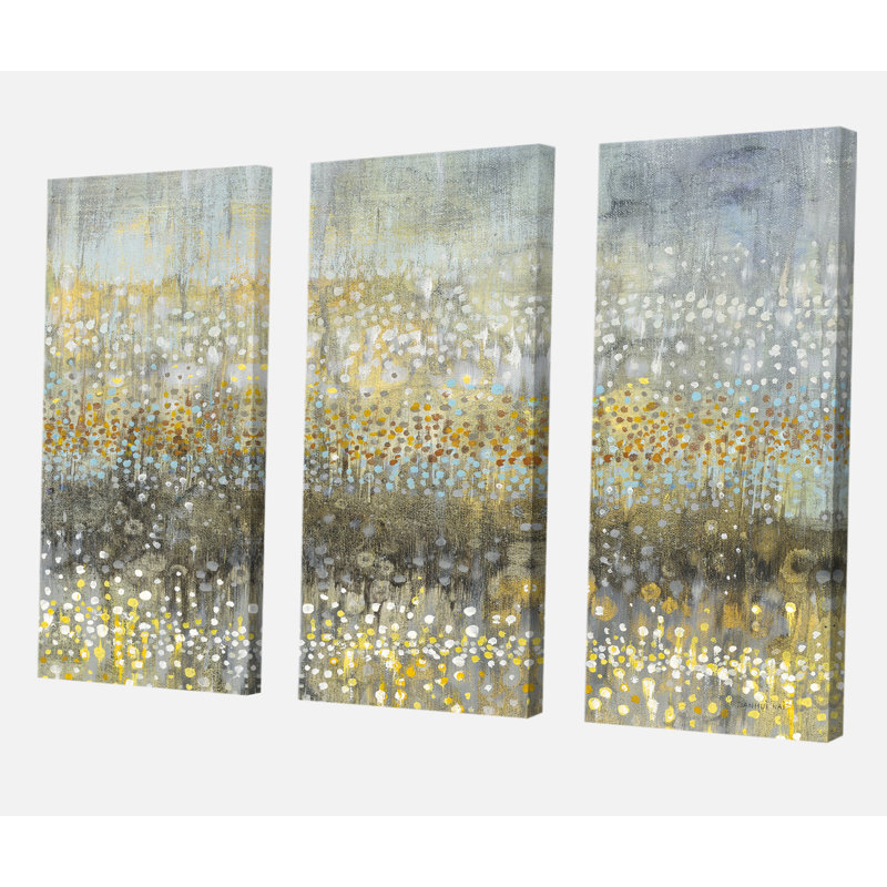 « glam rain abstract iv », reproduction d’image multi-pièces sur toile, H 28 po x l 36 po x P 1 po