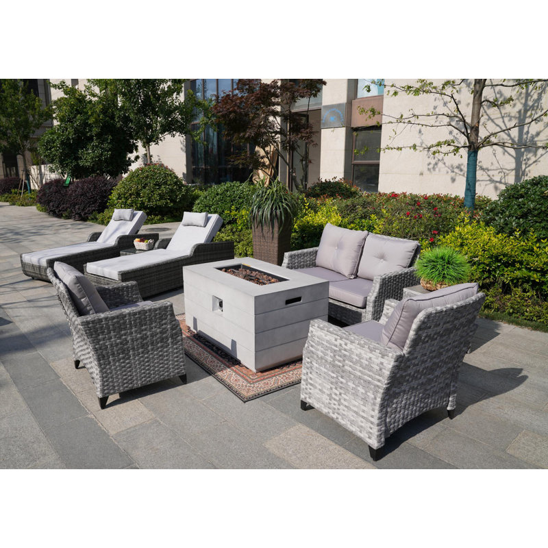 6 - Person Patio Conversation Set with Cushions